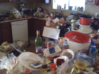Hoarded room before cleanup